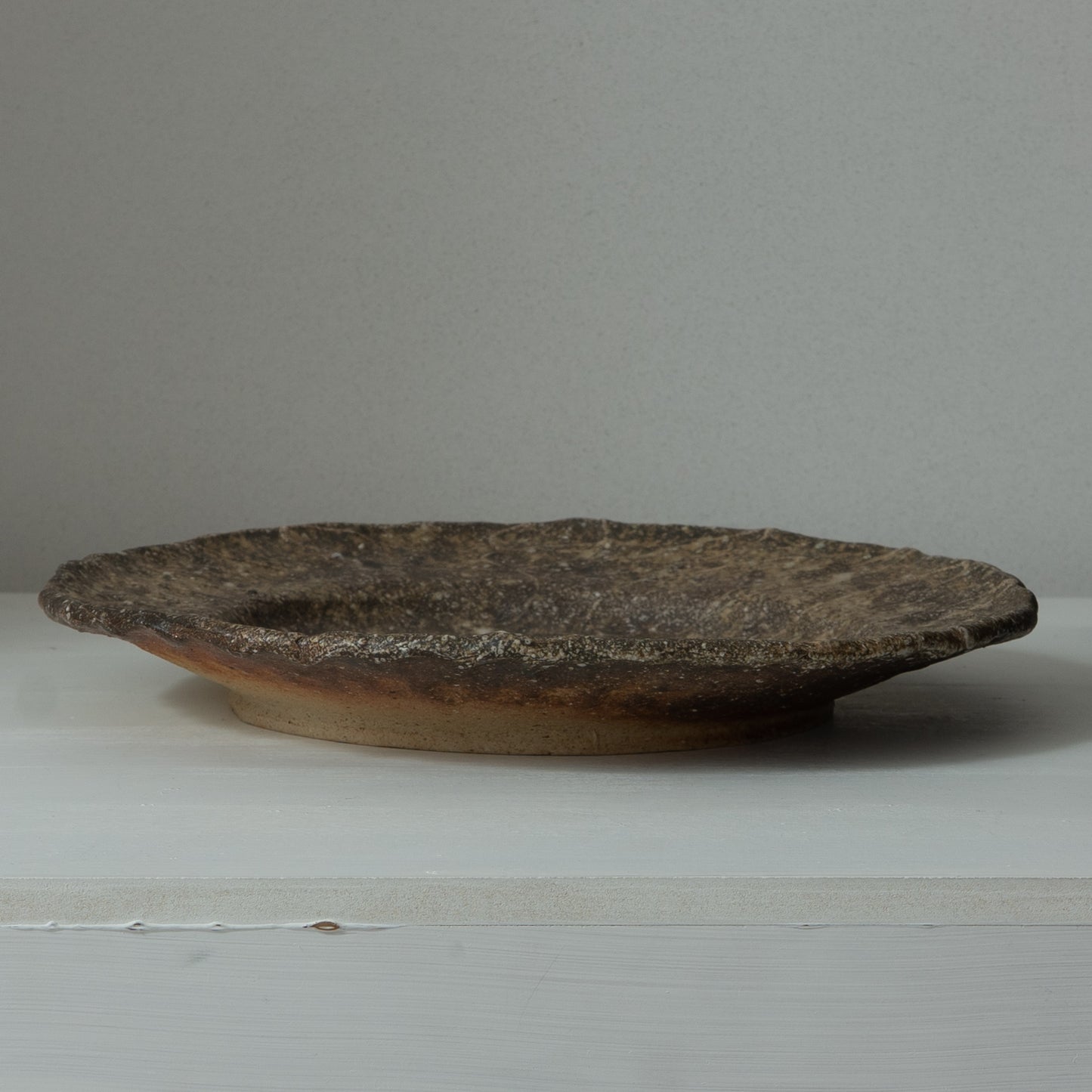 焼締 スリップリム皿 L L