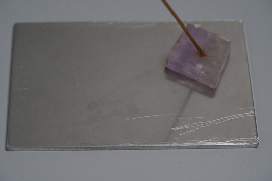 離岸謹製 香立て+香台D アルミニウムとアメシスト