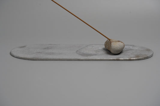 Rikkan Incense Holder + Incense Stand G Aluminum and Stone