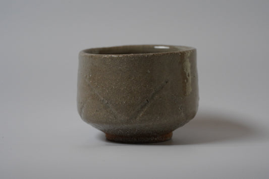 YN12 彫唐津ぐい呑 共箱 矢野直人