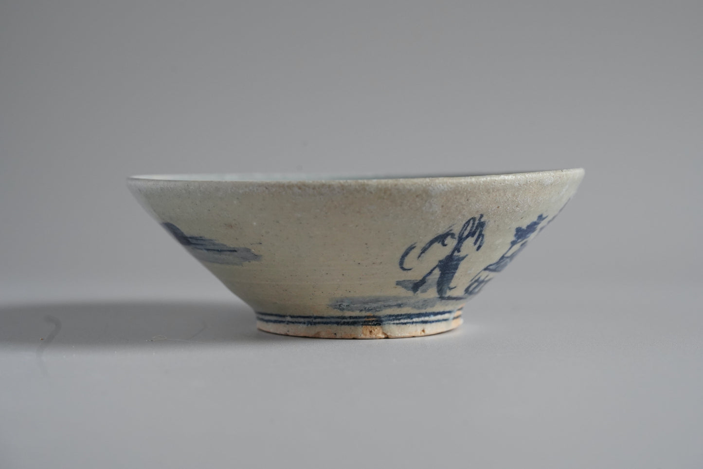 MMKY090 陶胎染付飯茶碗 村上三和子×梶原靖元