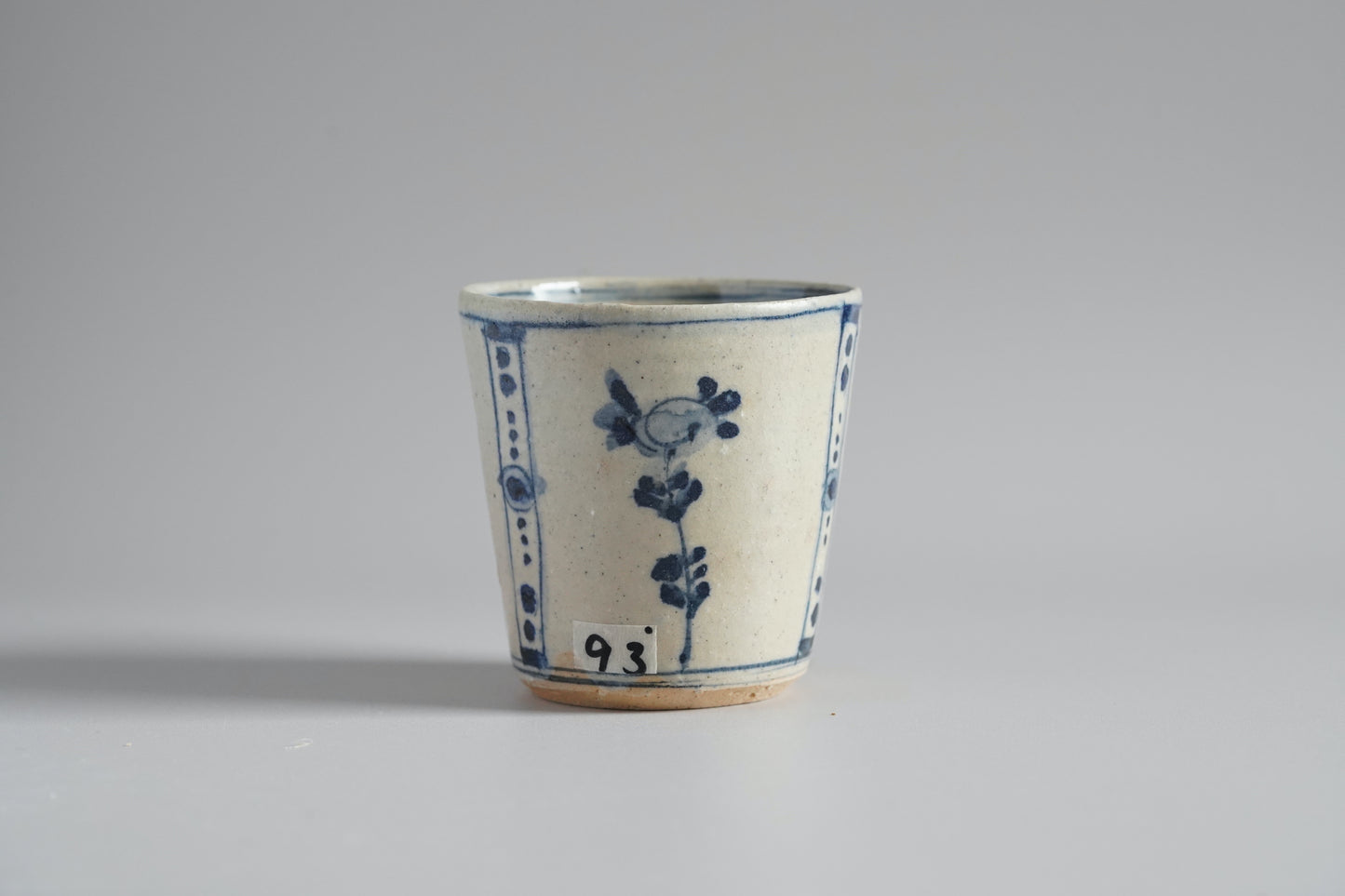 MMKY093 陶胎染付湯飲 村上三和子×梶原靖元