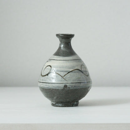 YN35 矢野直人　絵刷毛目徳利