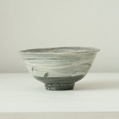 矢野直人　絵刷毛目茶碗