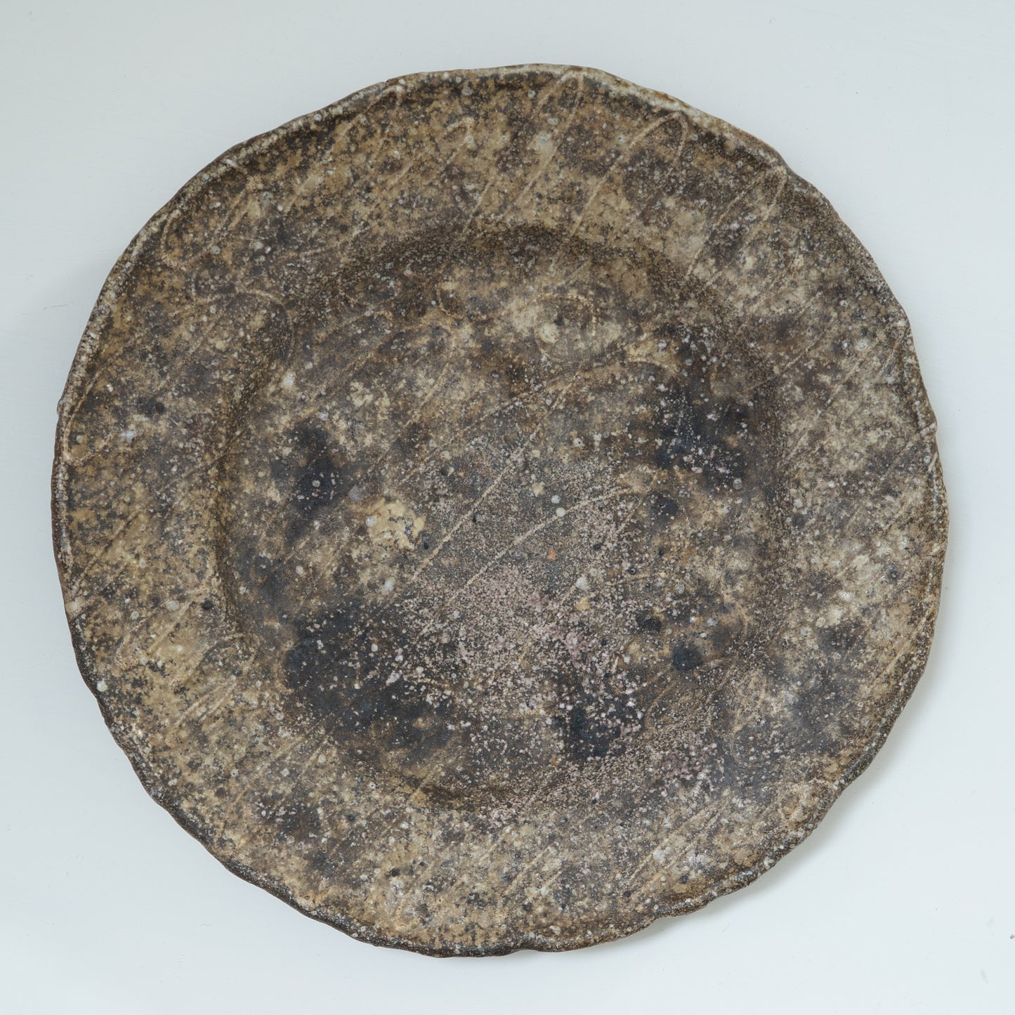 山田洋次　焼締 スリップリム皿 L L