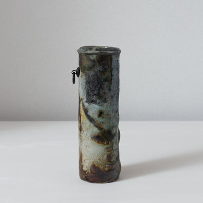 明賀亘史　絵唐津掛花入