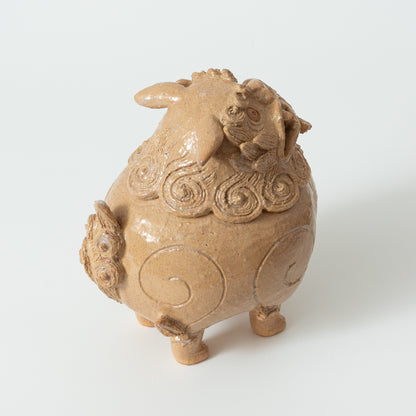 吉野桃李　萩獅子香炉