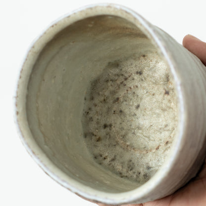竹下鹿丸　白磁茶碗