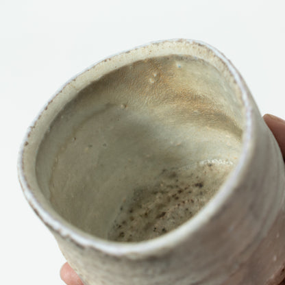 竹下鹿丸　白磁茶碗