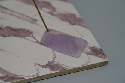 離岸謹製　香立て＋香台A　アンティークタイルとアメシスト