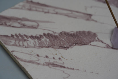 離岸謹製　香立て＋香台A　アンティークタイルとアメシスト