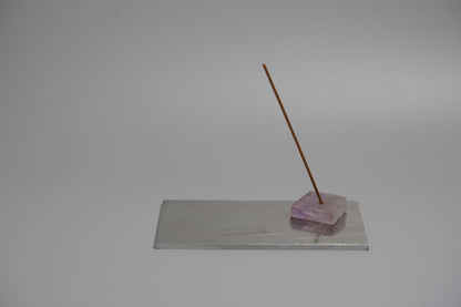 離岸謹製　香立て＋香台D　アルミニウムとアメシスト