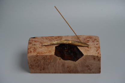 Rikishiki Incense Holder + Incense Stand F Maple and Deep Sea Pine