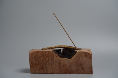 Rikishiki Incense Holder + Incense Stand F Maple and Deep Sea Pine