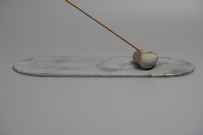 Rikkan Incense Holder + Incense Stand G Aluminum and Stone