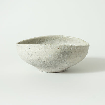 Yui Tsujimura: Kutsugata Mukozuke with Natural Ash Glaze (A)