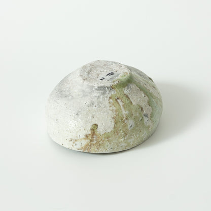 Yui Tsujimura: Kutsugata Mukozuke with Natural Ash Glaze (A)