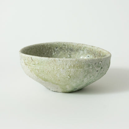 Yui Tsujimura: Kutsugata Mukozuke with Natural Ash Glaze (B)
