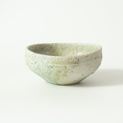 Yui Tsujimura: Kutsugata Mukozuke with Natural Ash Glaze (B)