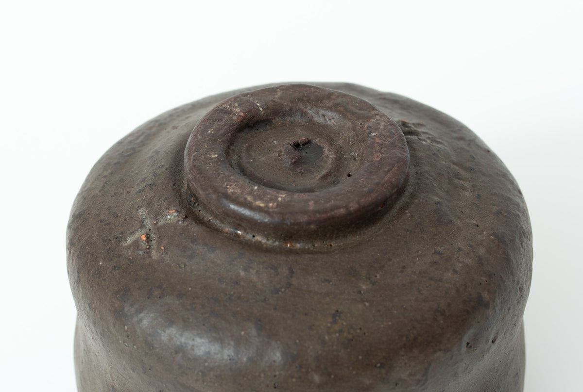 Sugimoto Genkaku Sadamitsu:  Black Small Wabi Tea Bowl
