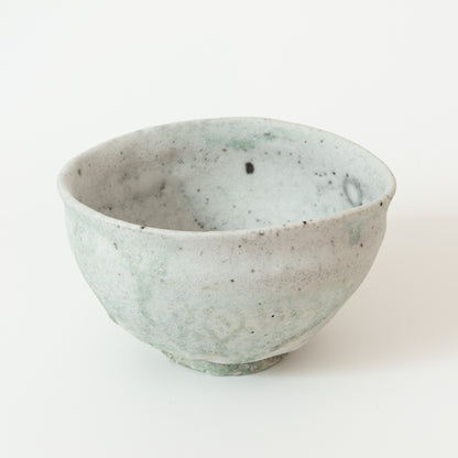 辻村唯　白志野茶盌