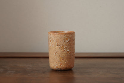 YT15B 荒土湯呑　吉野桃李