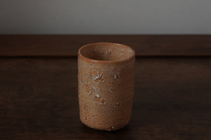 YT15B 荒土湯呑　吉野桃李