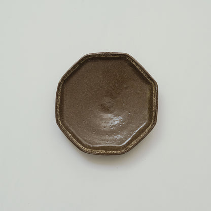 伊藤明美　象嵌八角皿