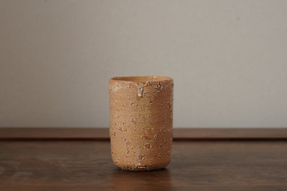 YT15B 荒土湯呑　吉野桃李