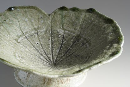 TY8 自然釉蓮葉皿　辻村唯