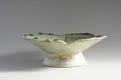 TY8 自然釉蓮葉皿　辻村唯